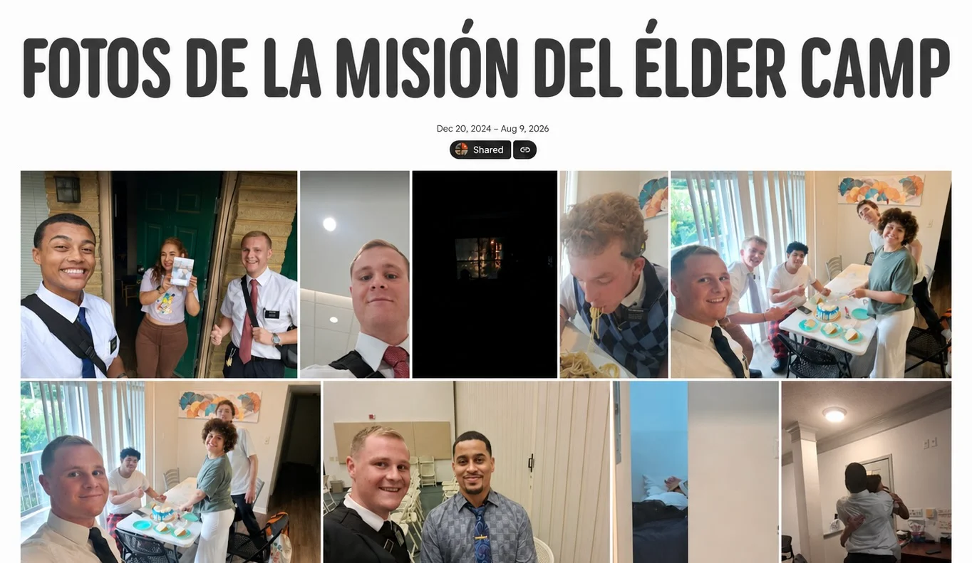 Google Photos album of missionary photos